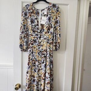 Anthropologie deep V neckline dress